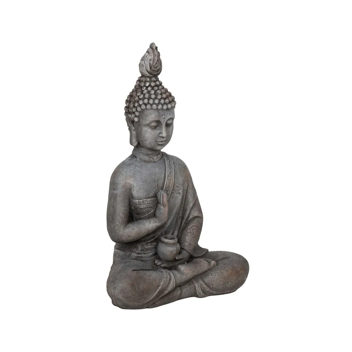 FIGURA DECORATIVA GRIS BUDA 37 X 21 X 56 CM
