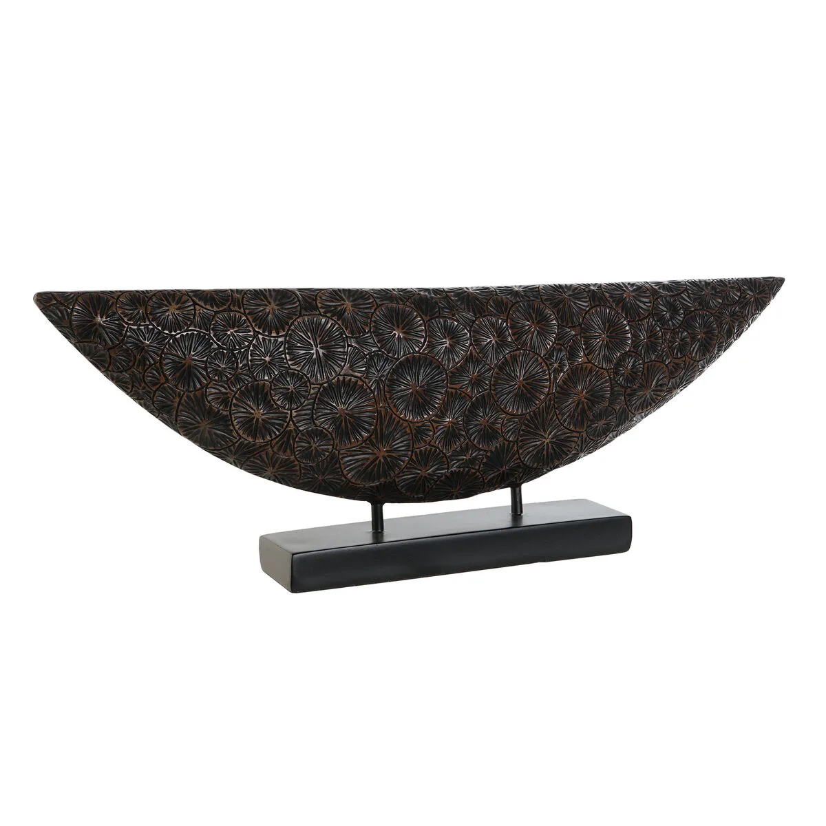 FIGURA DECORATIVA HOME ESPRIT MARRÓN NEGRO COLONIAL 66 X 8 X 23 CM