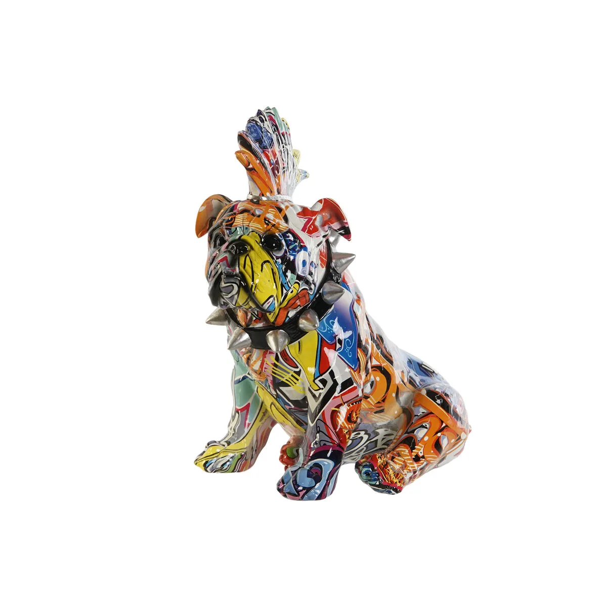 FIGURA DECORATIVA HOME ESPRIT MULTICOLOR PERRO 17 X 25 X 27 CM