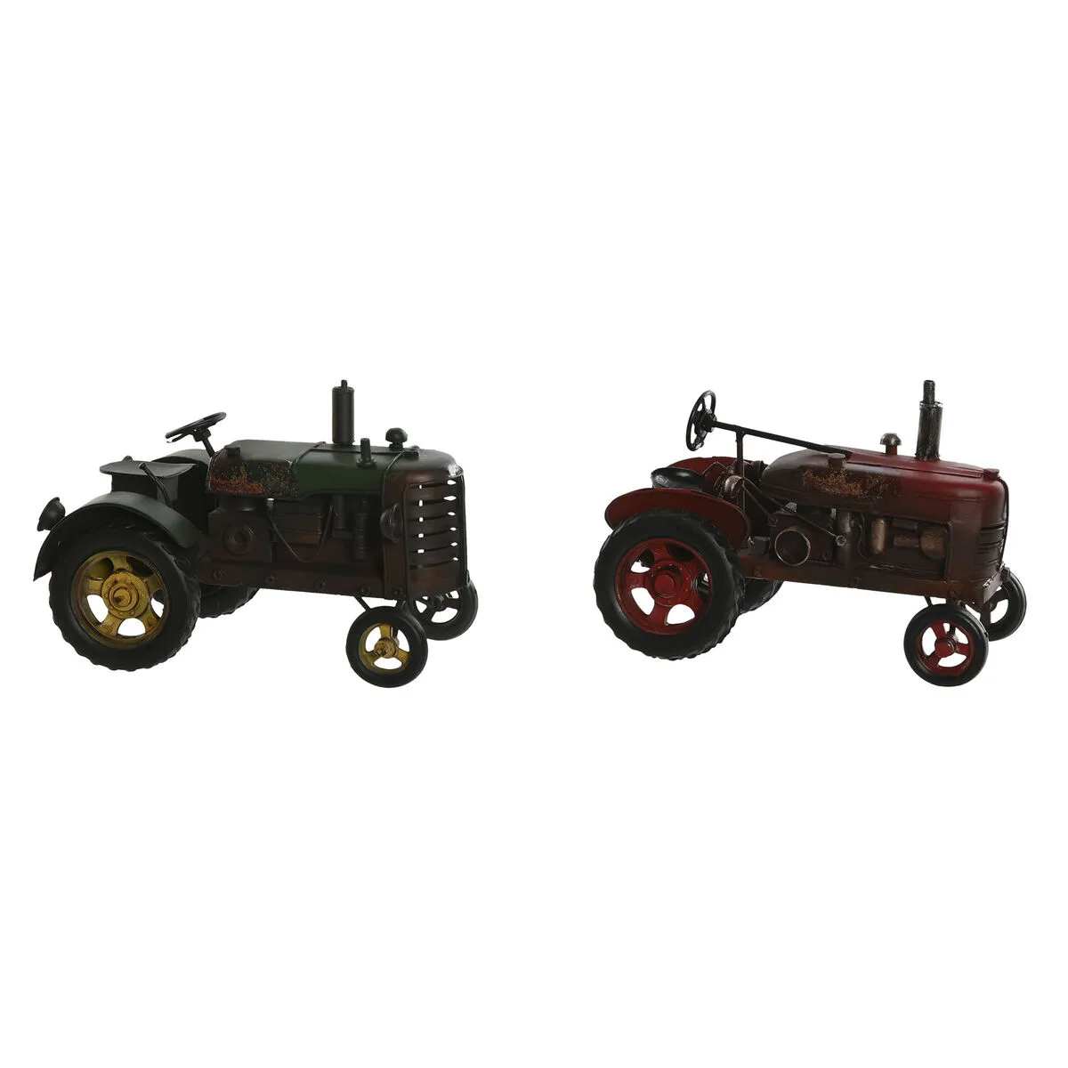 FIGURA DECORATIVA HOME ESPRIT ROJO VERDE VINTAGE 17 X 10 X 11 CM (2 UNIDADES)