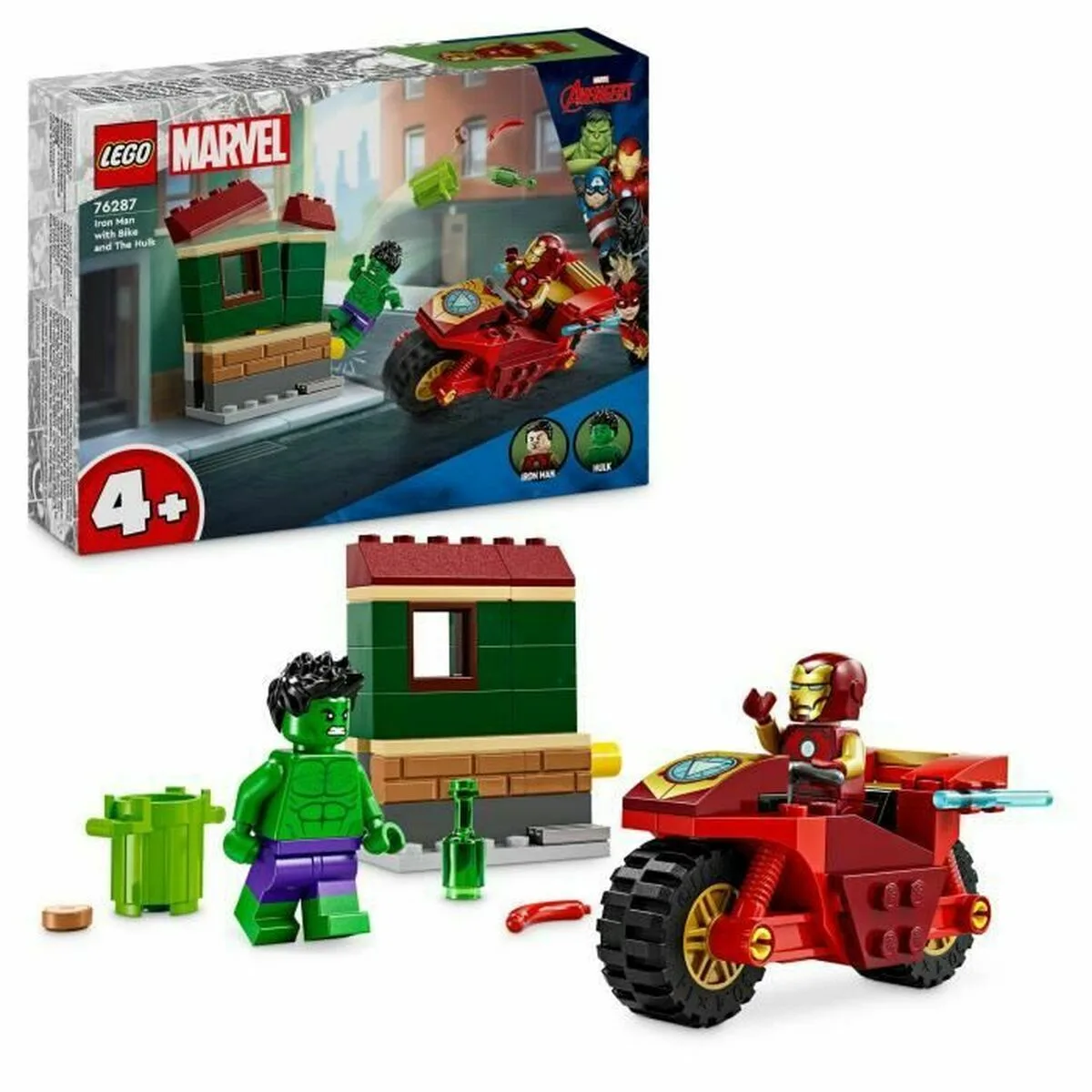 FIGURA DECORATIVA MARVEL IRON MAN & HULK LEGO 76287