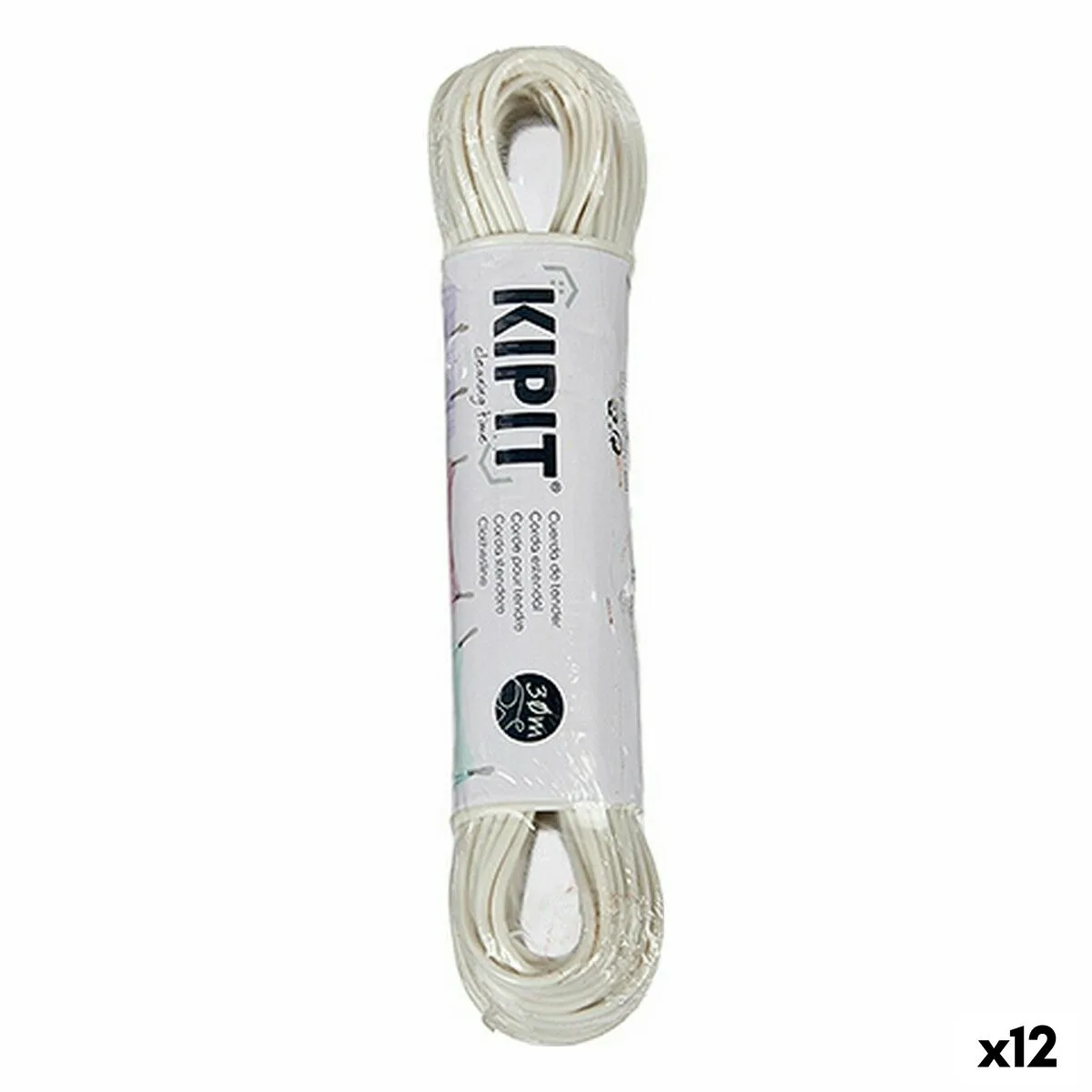 CUERDA PARA TENDER KIPIT HH023C(S/C) BLANCO PVC 30 M (12 UNIDADES)