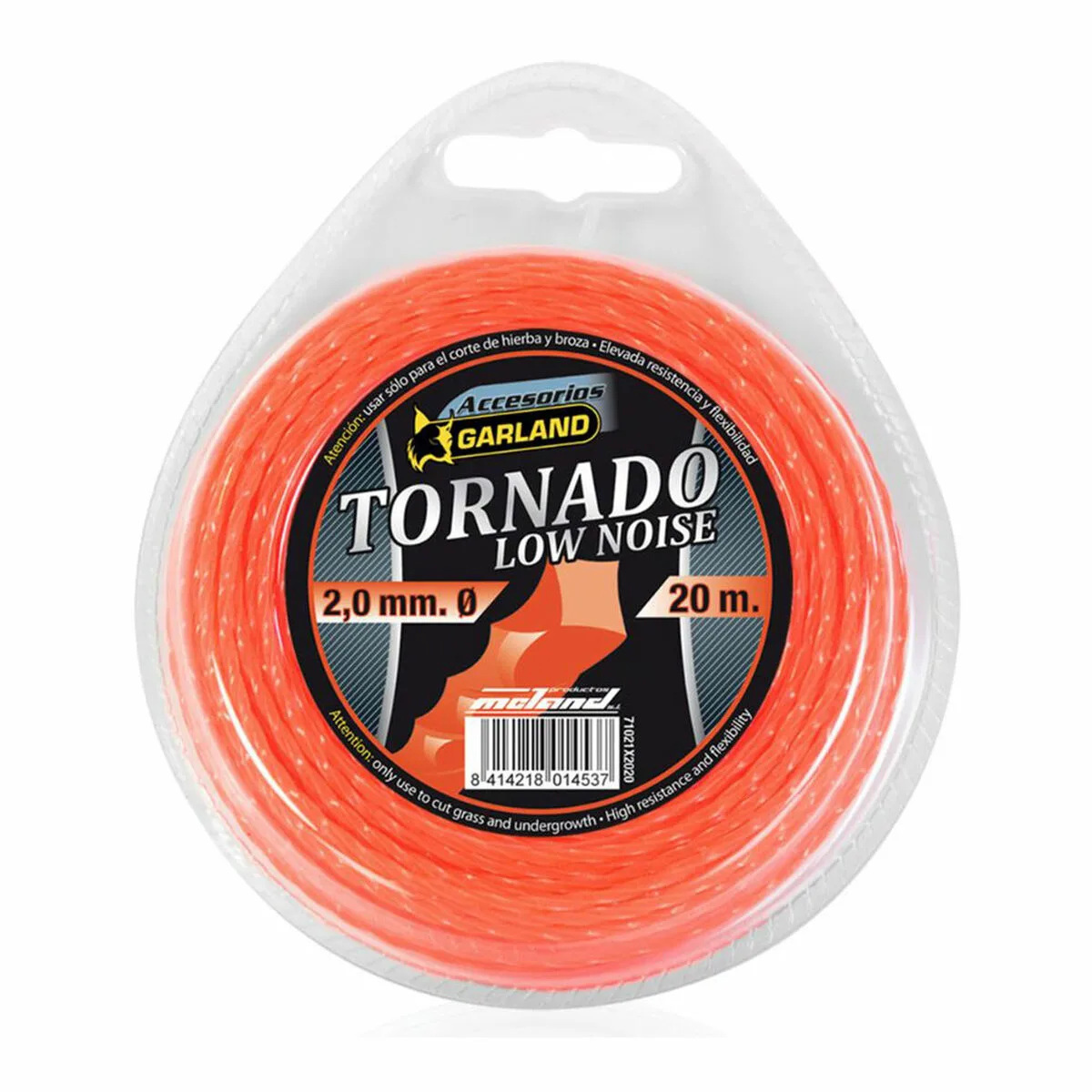 HILO DE RECORTADORA GARLAND TORNADO X 71021X2020 20 M 2 MM BAJO NIVEL DE RUIDO