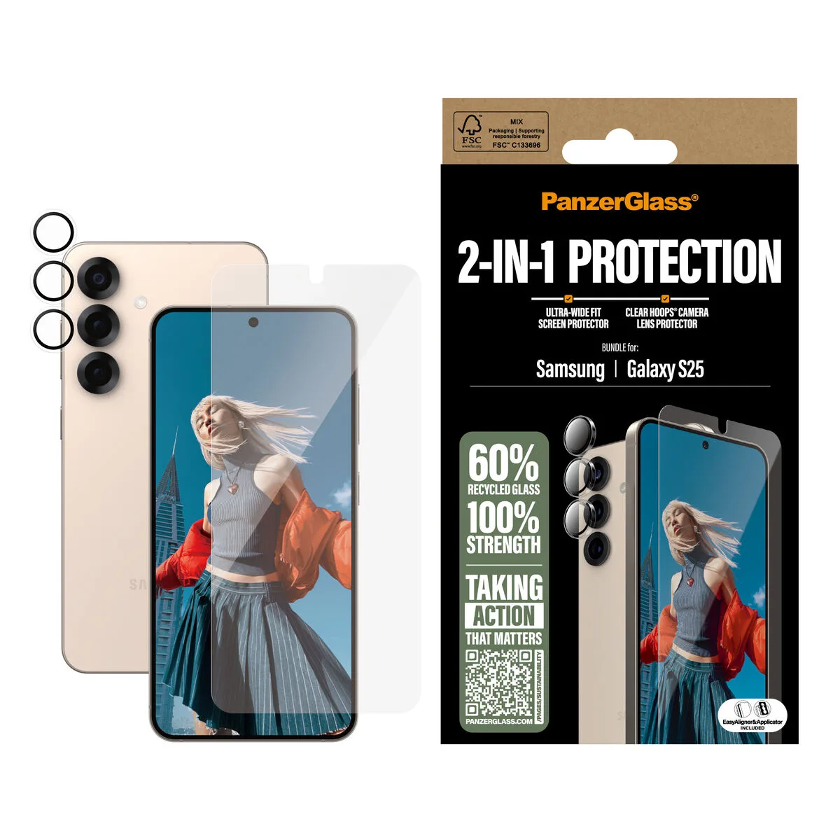 PROTECTOR DE PANTALLA PARA MÓVIL PANZERGLASS SAMSUNG S25