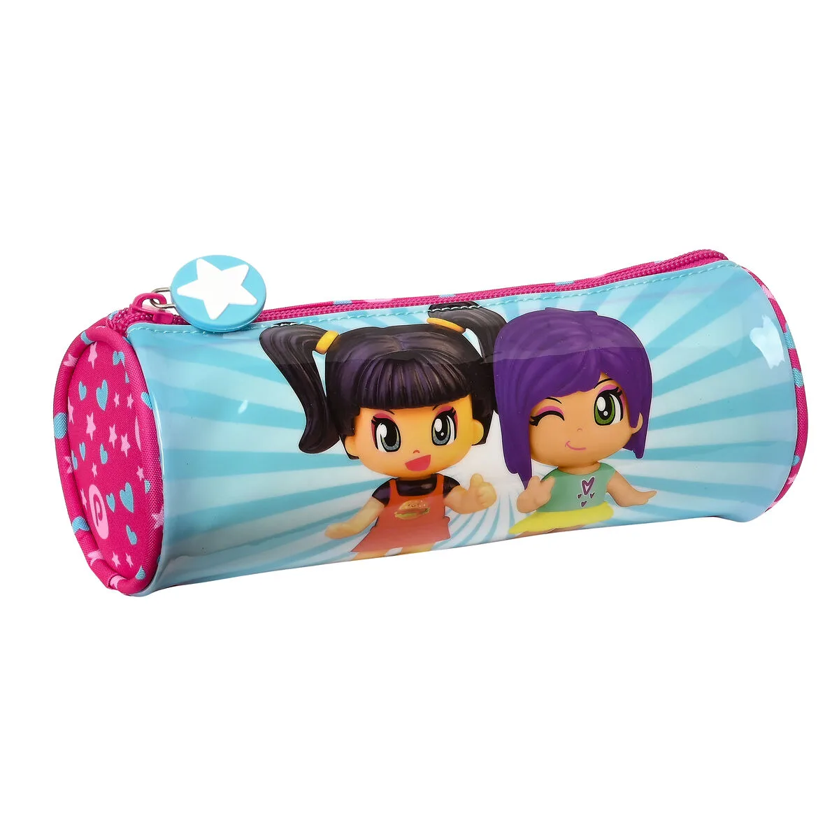 PORTATODO PINYPON AZUL ROSA 20 X 7 X 7 CM