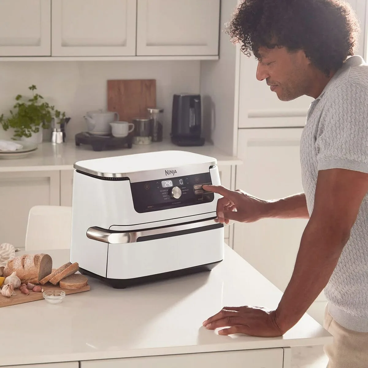 FREIDORA DE AIRE NINJA AF500EUWH BLANCO PLATEADO 2470 W 10,4 L