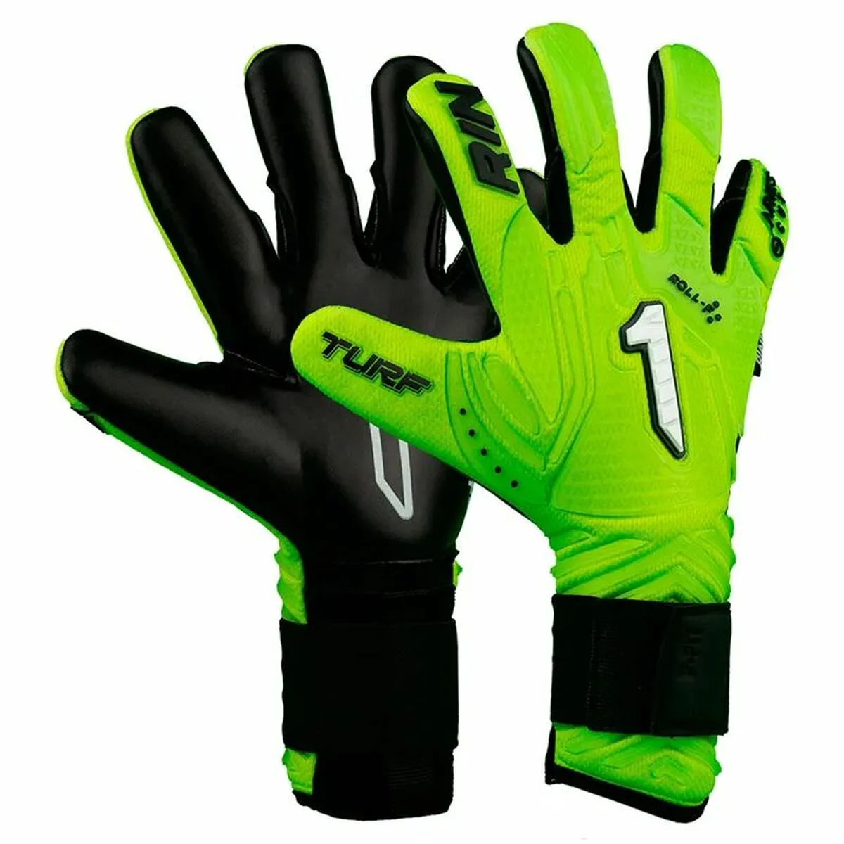 GUANTES DE PORTERO RINAT ARIES NÉMESIS TURF VERDE LIMÓN ADULTOS