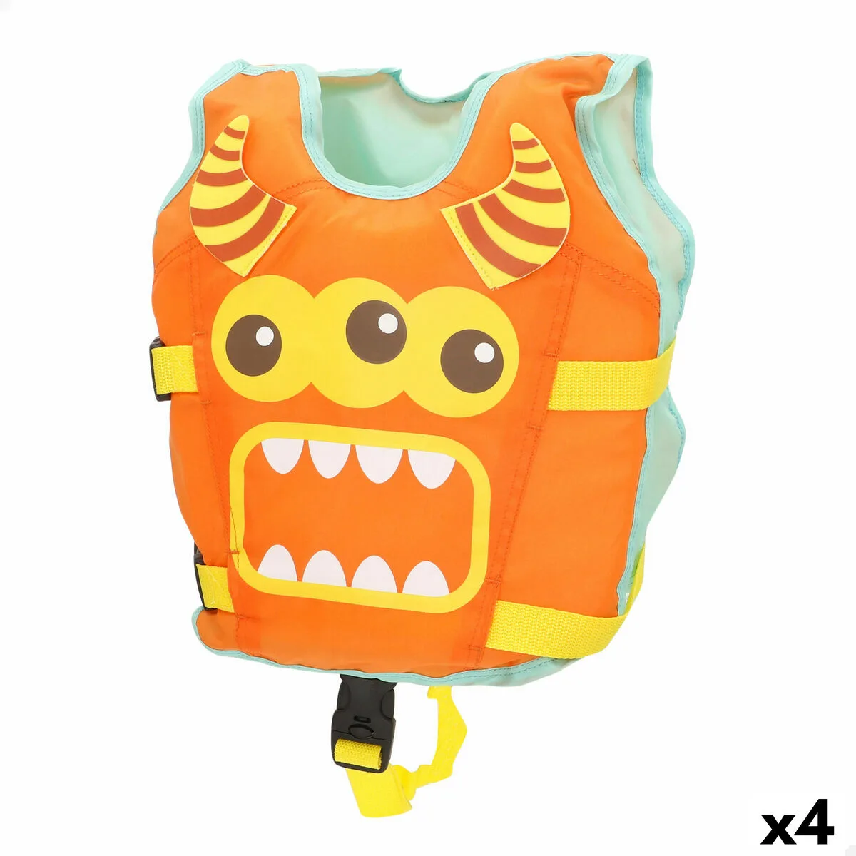 CHALECO SALVAVIDAS AQUASPORT 34 X 37 X 7 CM NARANJA (4 UNIDADES)