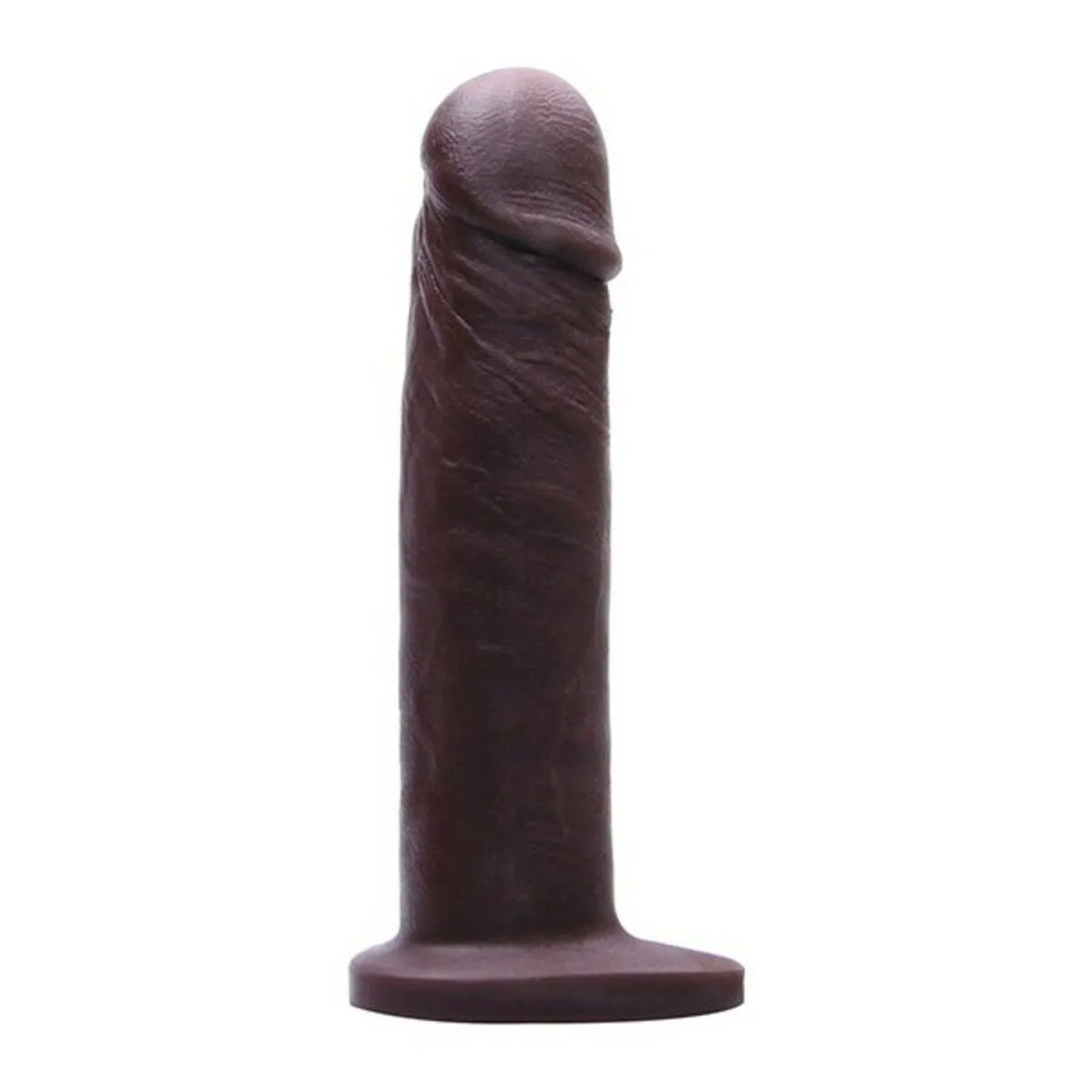 CONSOLADOR REALISTA TANTUS VIBRADOR CON RELIEVE SILICONA MARRÓN OSCURO