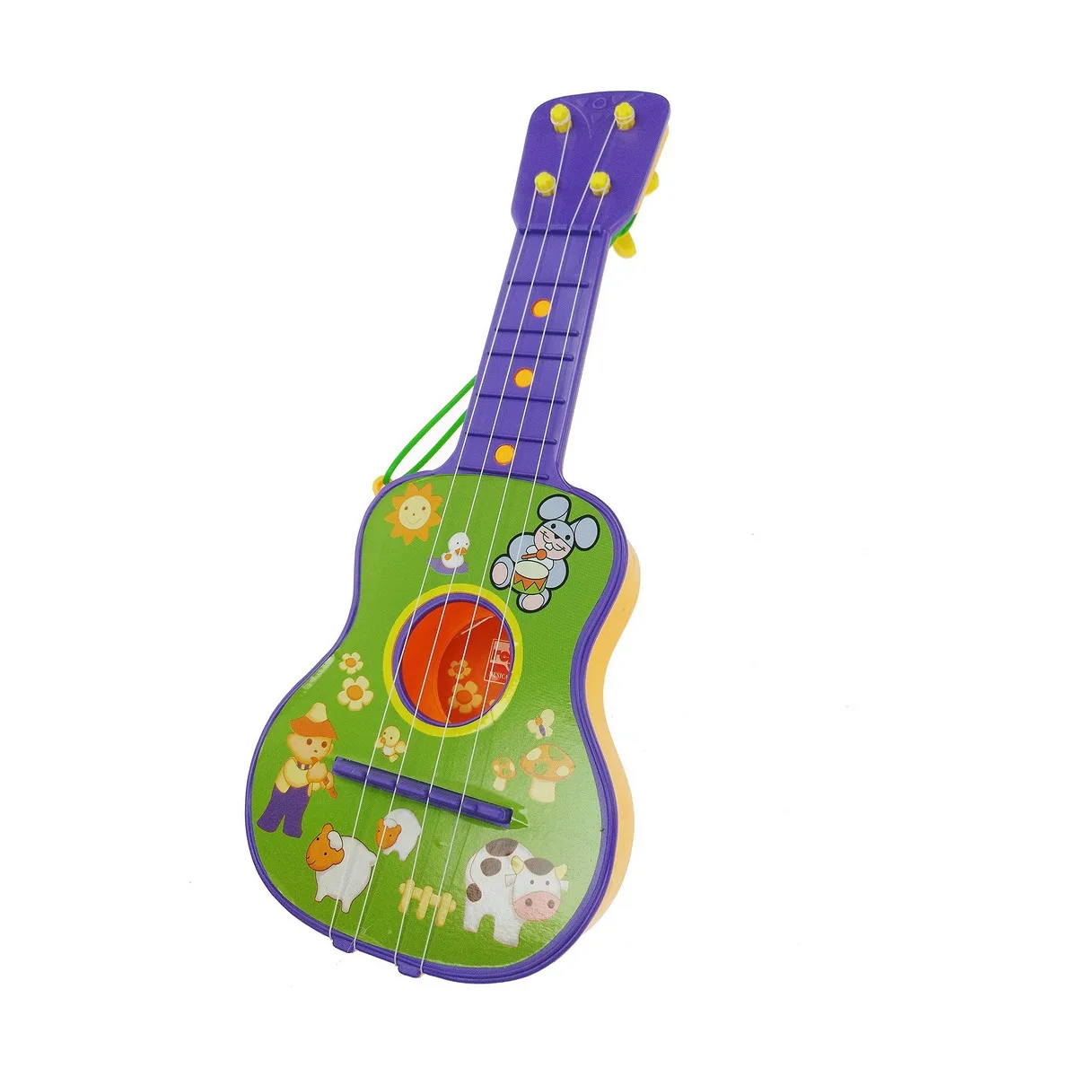 GUITARRA INFANTIL REIG MORADO VERDE 4 CUERDAS