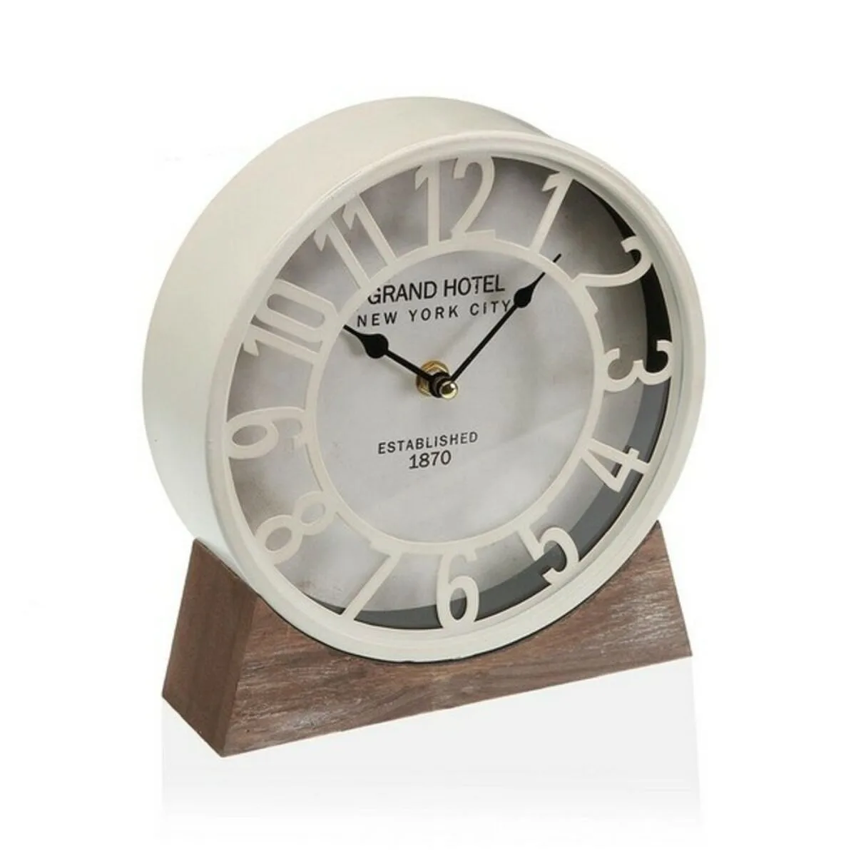 RELOJ DE MESA VERSA BLANCO MADERA MDF (20 X 20 X 6 CM) (Ø 20 CM)
