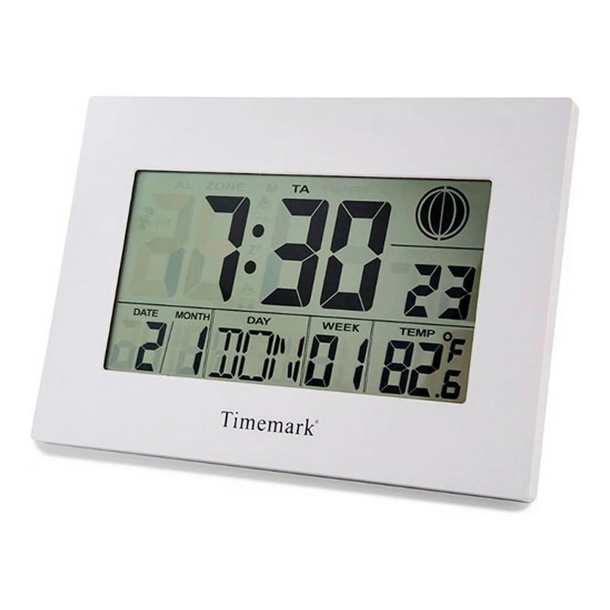 RELOJ DE PARED CON TERMÓMETRO TIMEMARK BLANCO (24 X 17 X 2 CM)