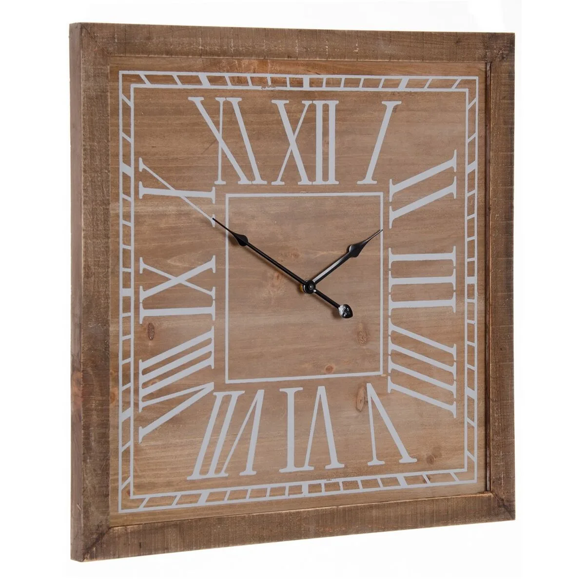 RELOJ DE PARED NATURAL MADERA DE ABETO 60 X 5 X 60 CM