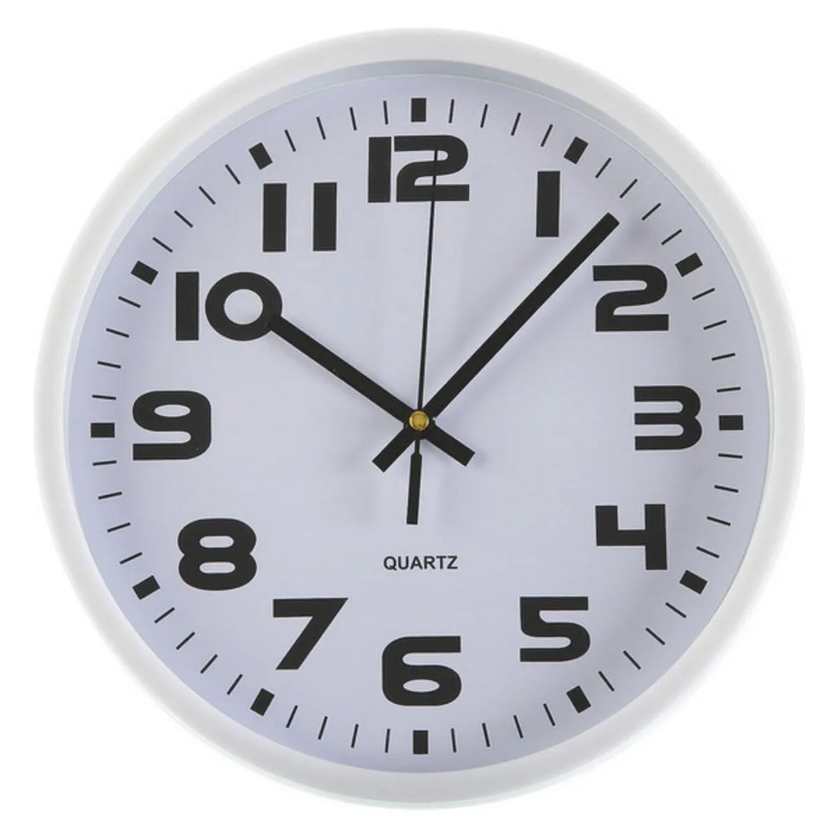 RELOJ DE PARED VERSA BLANCO PLÁSTICO 3,8 X 25 X 25 CM