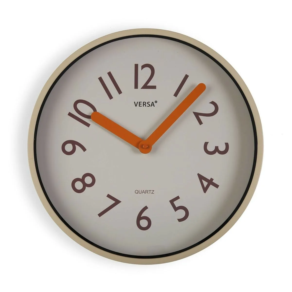 RELOJ DE PARED VERSA CREMA PLÁSTICO CUARZO 4 X 30 X 30 CM