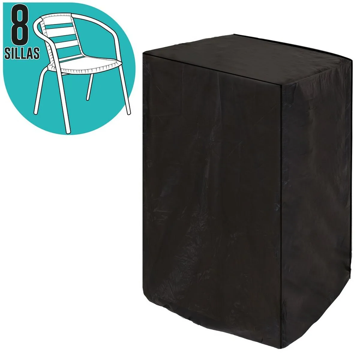 FUNDA PARA SILLA PARA SILLAS NEGRO PVC 66 X 66 X 170 CM