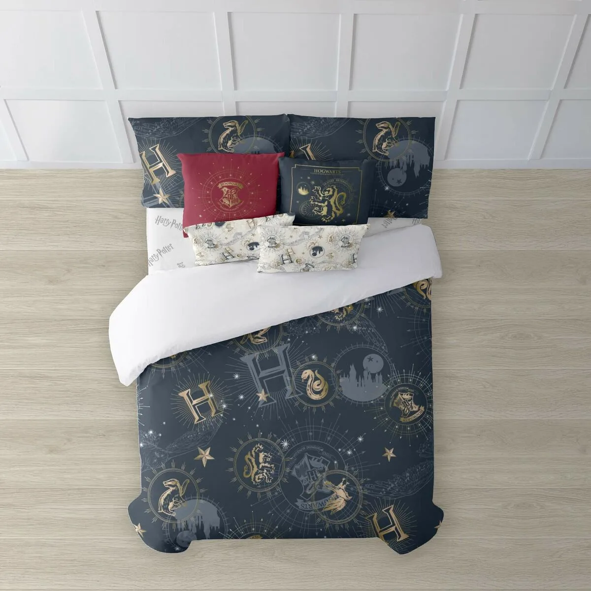 FUNDA NÓRDICA HARRY POTTER GOLD 260 X 240 CM CAMA DE 180