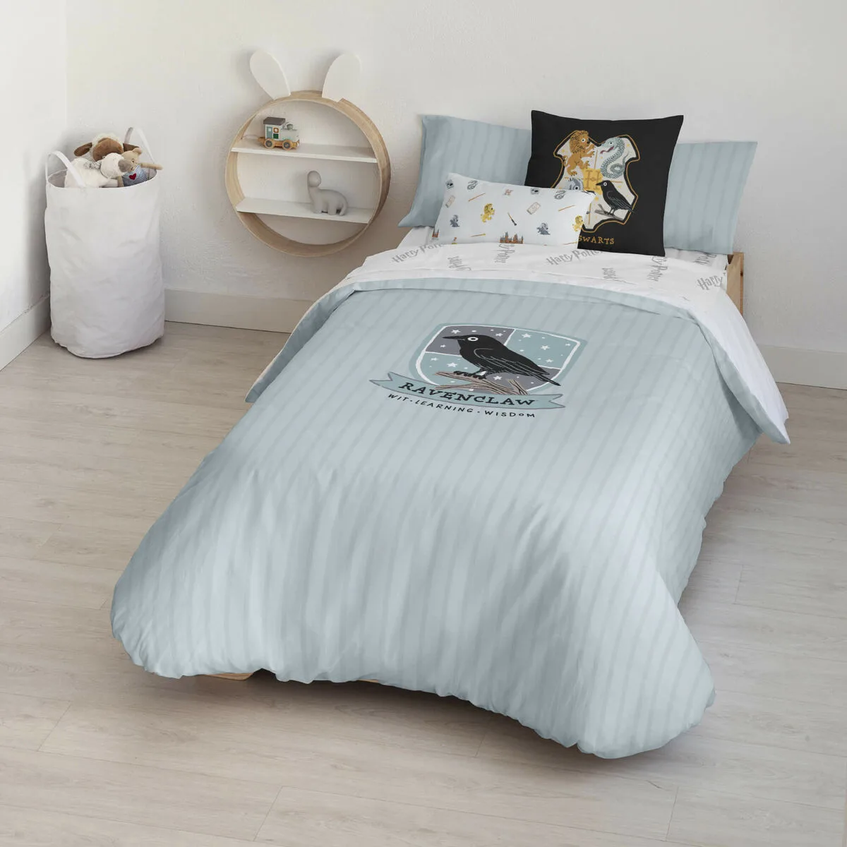 FUNDA NÓRDICA HARRY POTTER RAVENCLAW SWEET MULTICOLOR 175 HILOS 140 X 200 CM CAMA DE 80