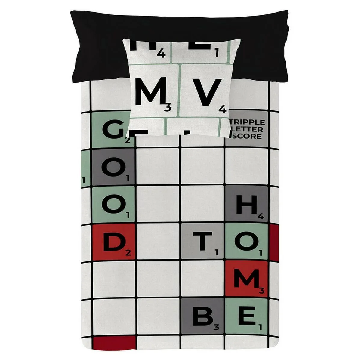 FUNDA NÓRDICA NATURALS SCRABBLE CAMA DE 180/190 260 X 220 CM