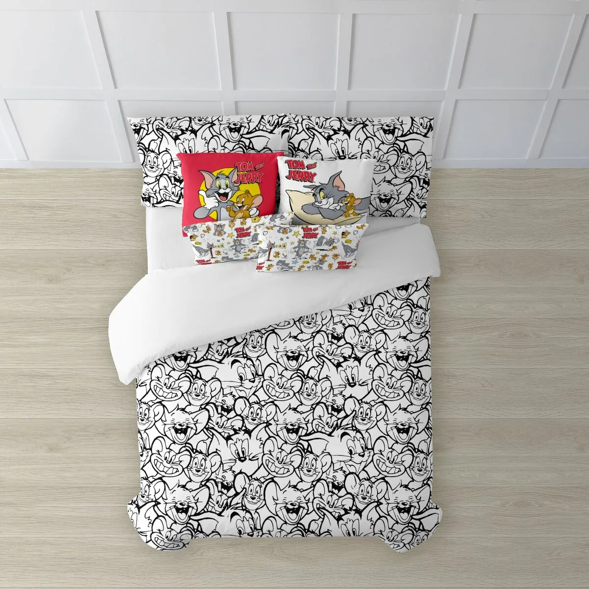 FUNDA NÓRDICA TOM & JERRY TOM & JERRY BLACK & WHITE MULTICOLOR 175 HILOS 200 X 200 CM