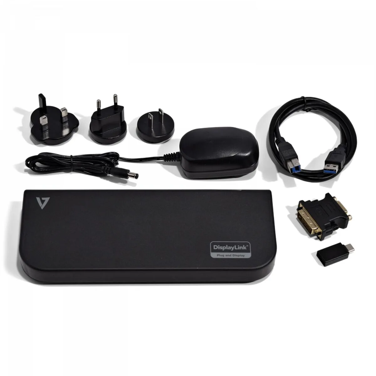 HUB USB V7 UDDS2 NEGRO 100 W