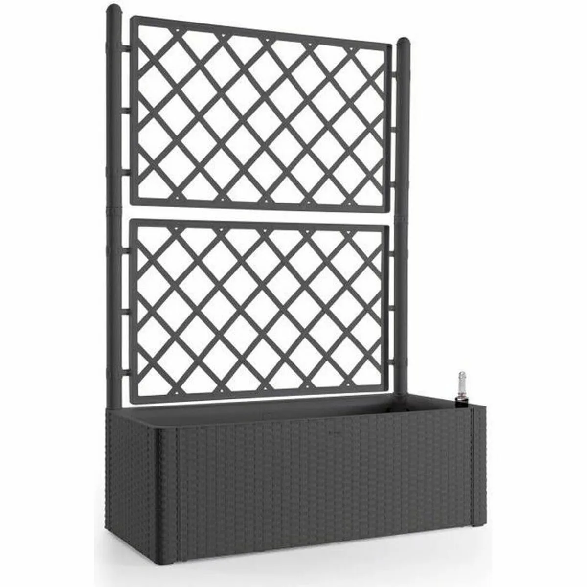 JARDINERA AUTORRIEGO STEFANPLAST NATURAL DELUXE RECTANGULAR ANTRACITA 100 X 43 X 142 CM