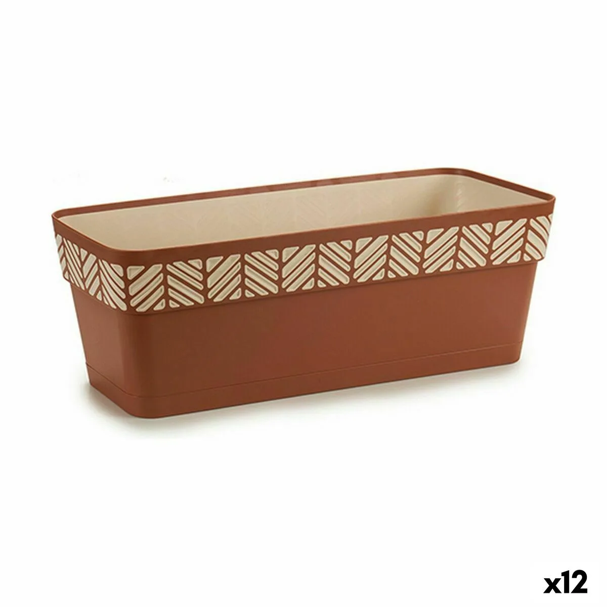 JARDINERA STEFANPLAST ORFEO TERRACOTA PLÁSTICO 18 X 17 X 49 CM (12 UNIDADES)