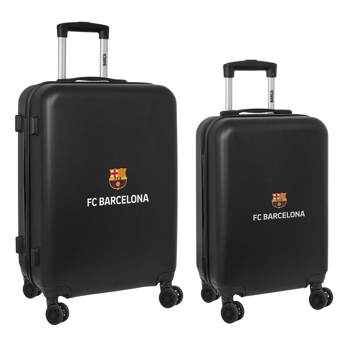 JUEGO DE MALETAS F.C. BARCELONA + MEDIANO 24 TROLLEY NEGRO 40 X 63 X 26 CM (2 PIEZAS)