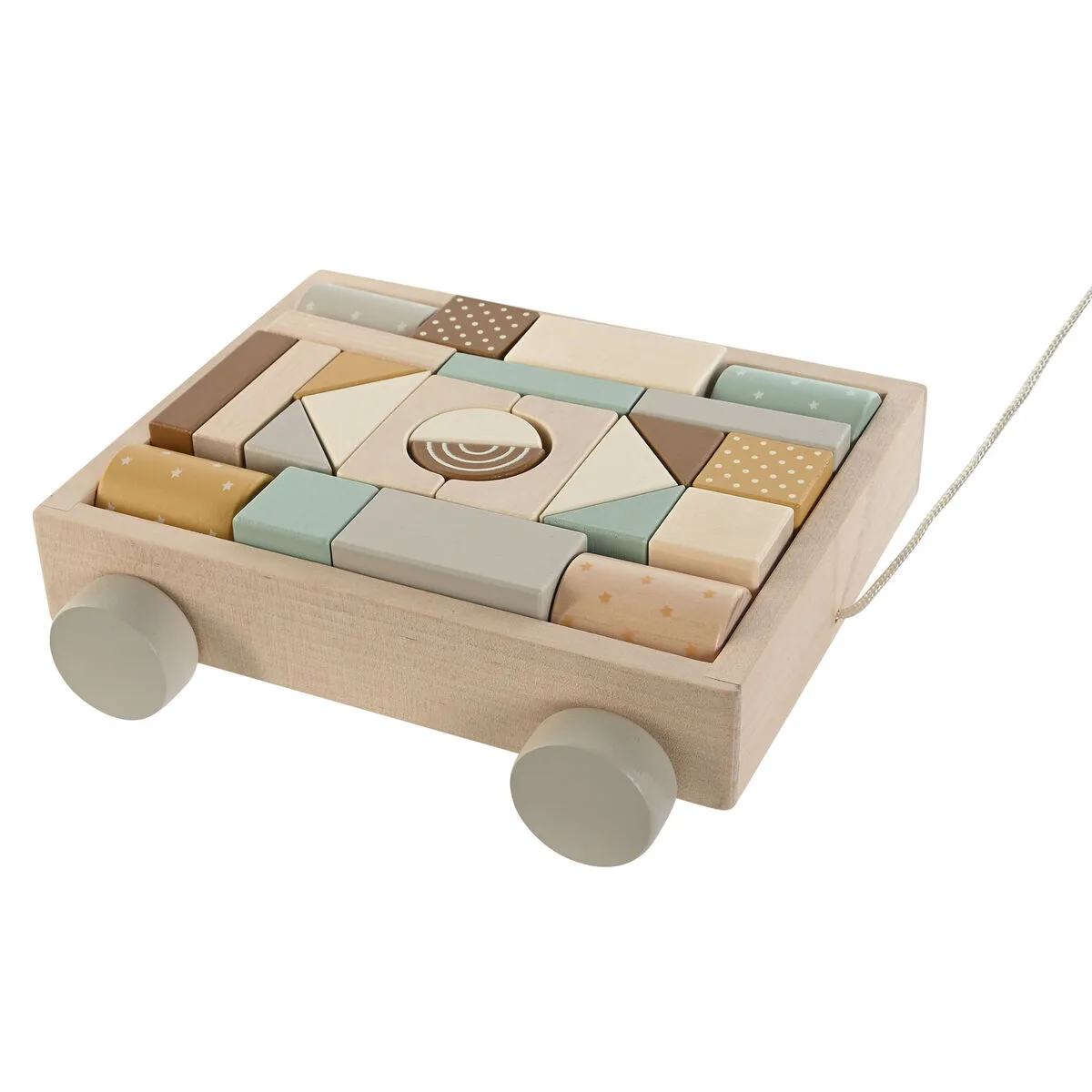 JUEGO DE MADERA HOME ESPRIT AMARILLO MARRÓN NATURAL MENTA