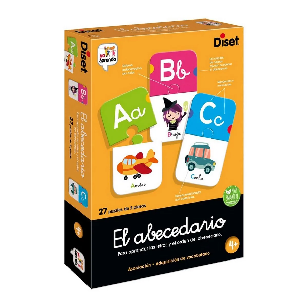 JUEGO EDUCATIVO DISET EL ABECEDARIO 54 PIEZAS