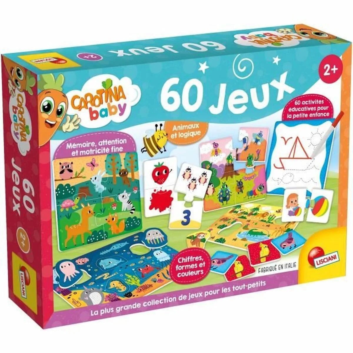 JUEGO EDUCATIVO LISCIANI GIOCHI CAROTINA BABY 60 JEUX (FR)