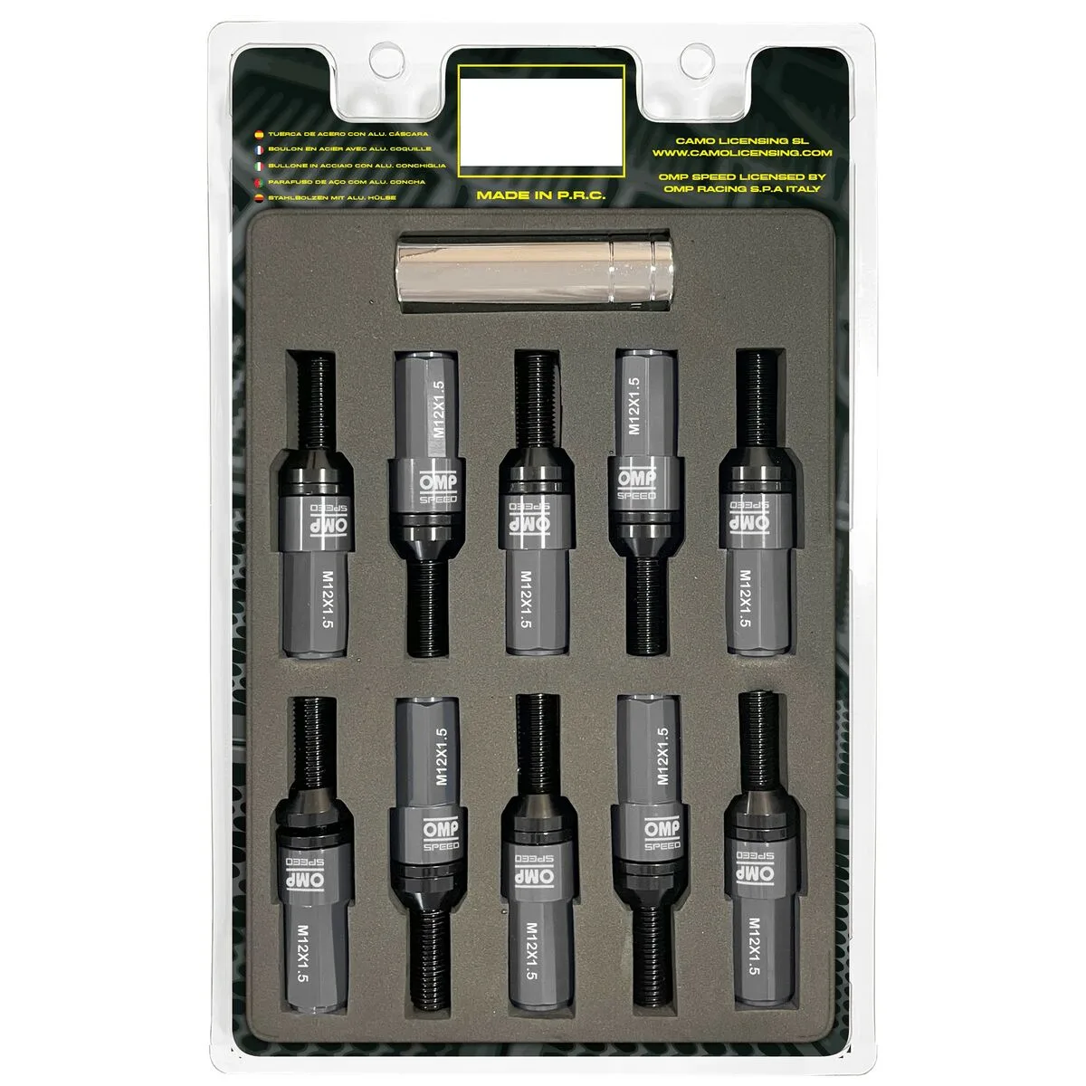 KIT DE TORNILLOS OMP OMPS09981202 28 MM PLATA M12 X 1,50