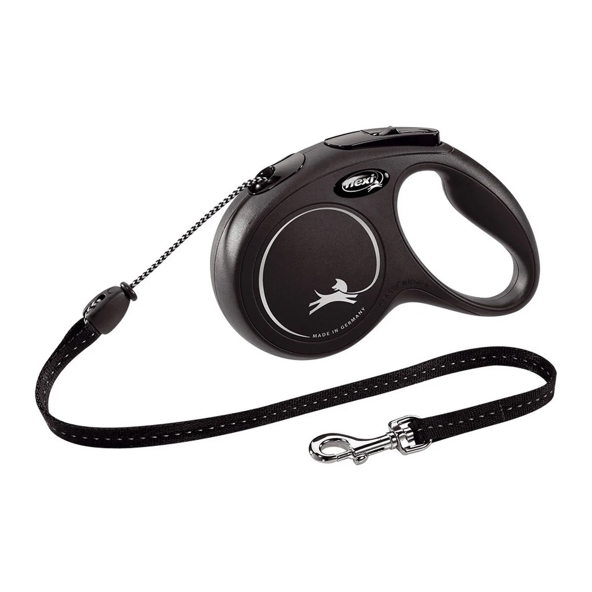 CORREA PARA PERRO FLEXI NEW CLASSIC NEGRO M