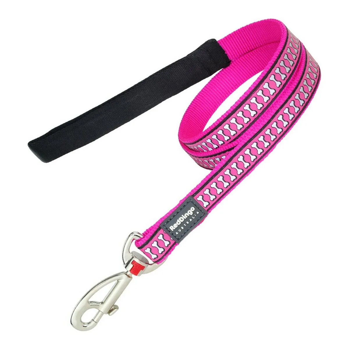CORREA PARA PERRO RED DINGO REFLECTANTE FUCSIA (2 X 120 CM)