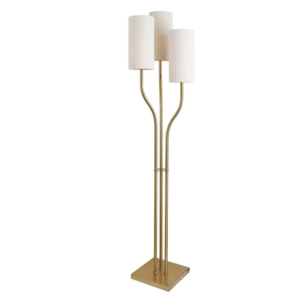 LÁMPARA DE PIE HOME ESPRIT BEIGE DORADO
