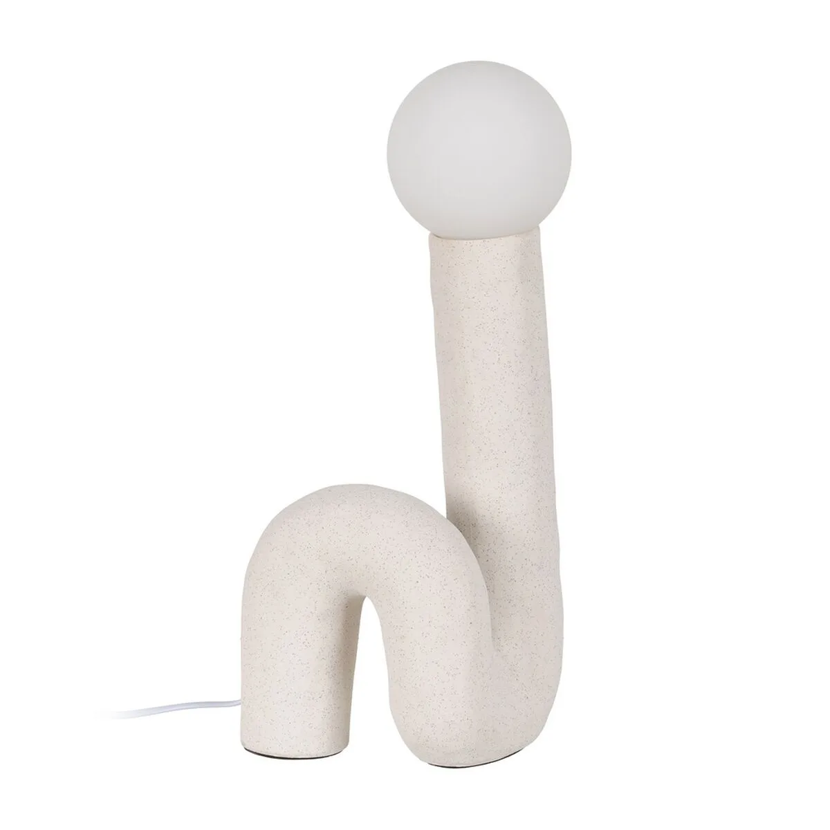 LÁMPARA DE MESA CREMA CERÁMICA CRISTAL 50 W 240 V 220-240 V 22,5 X 16,5 X 45 CM