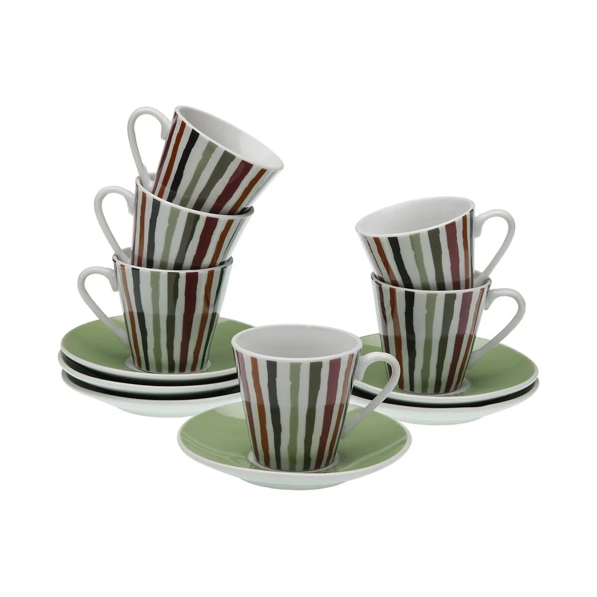 JUEGO DE TAZAS CON PLATOS VERSA LIGNE PORCELANA