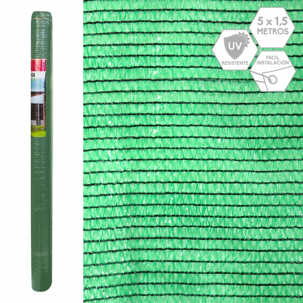 MALLA DE OCULTACIÓN MALLAS VERDE 1 X 500 X 150 CM 90 %