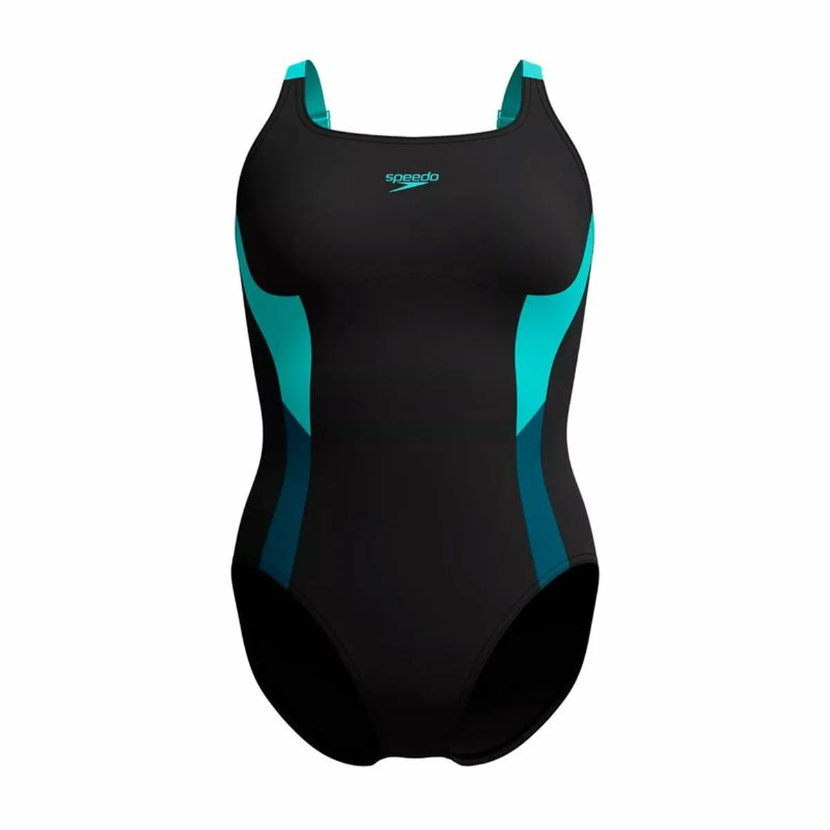 BAÑADOR MUJER SPEEDO SHAPING SOLID SPLICE NEGRO