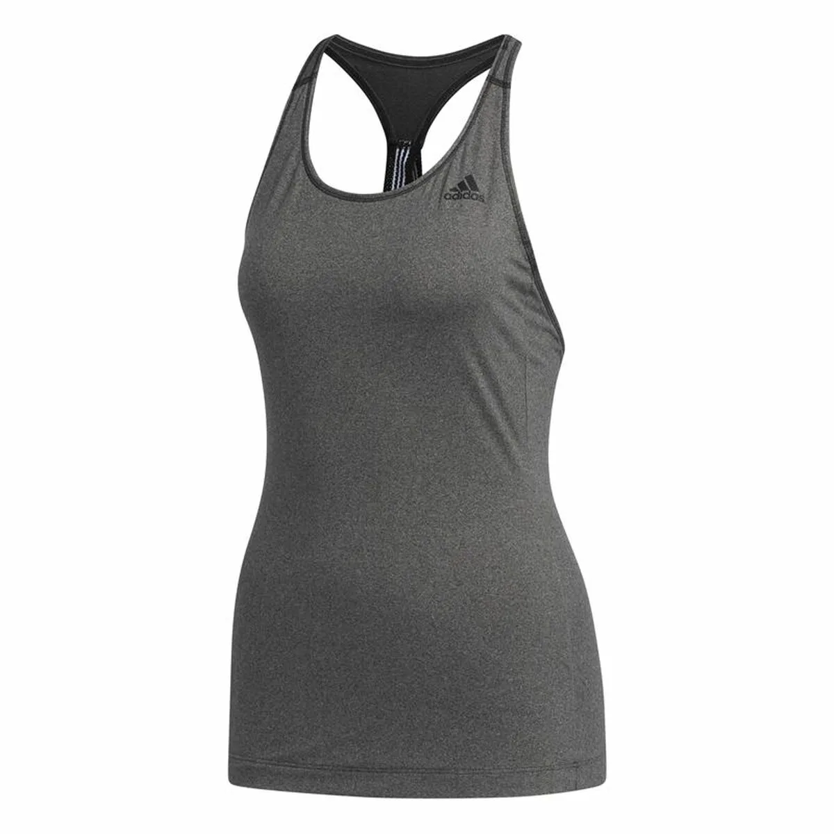 CAMISETA PARA MUJER SIN MANGAS ADIDAS 3 STRIPES TANK GRIS OSCURO