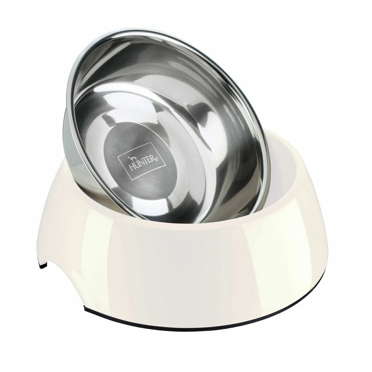 COMEDERO PARA PERRO HUNTER NEGRO 1,4 L MELAMINA