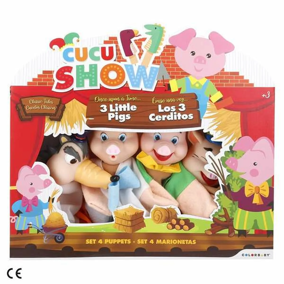 MARIONETA DE PELUCHE 3 LITTLE PIGS