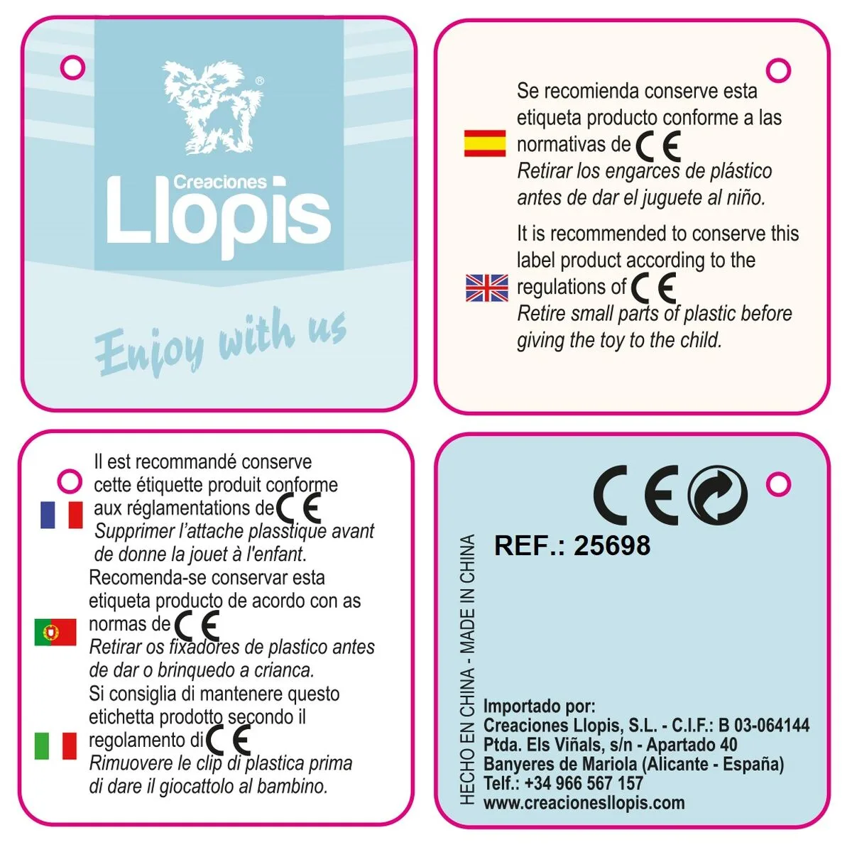 MARIONETA DE PELUCHE MORDEDOR SONAJERO LEÓN 35 CM