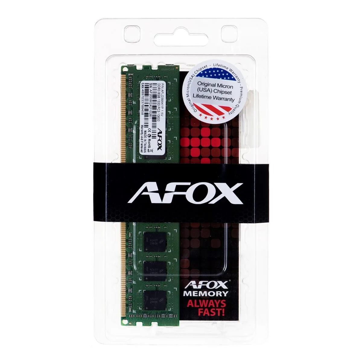 MEMORIA RAM AFOX AFLD38CK1P 8 GB 1866 MHZ CL9