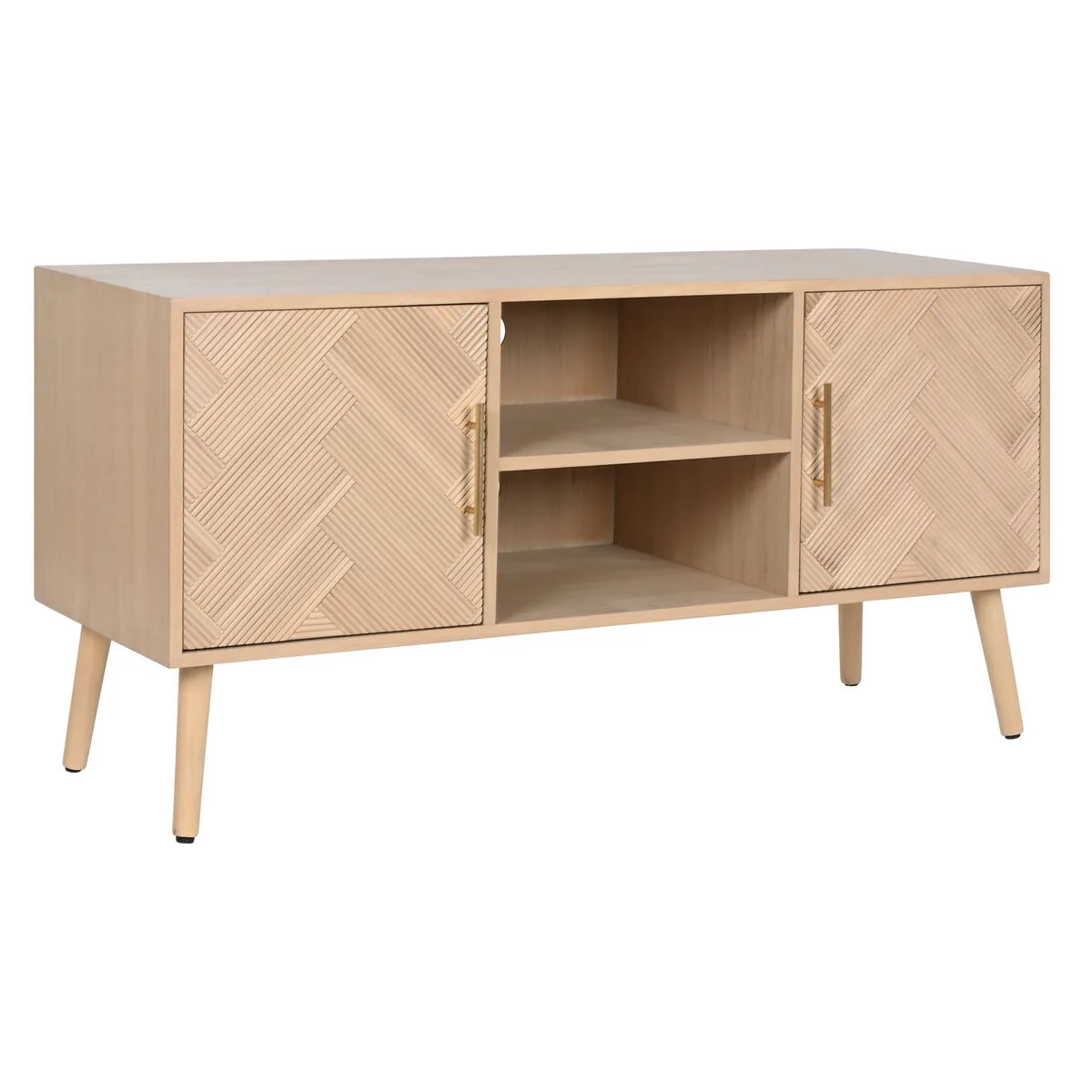 MUEBLE DE TV HOME ESPRIT NATURAL MADERA DE PAULONIA MADERA MDF 120 X 40 X 60 CM
