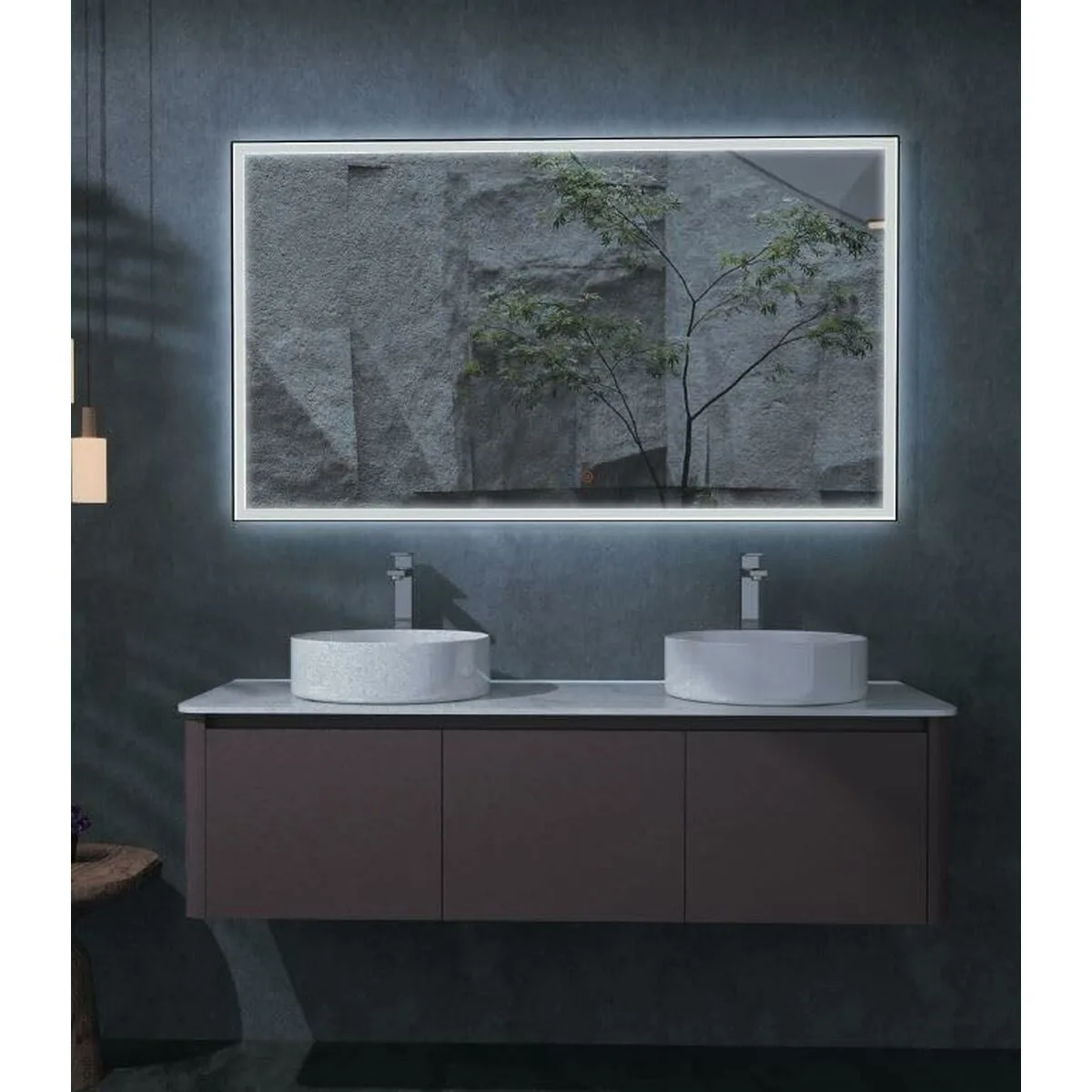 ESPEJO DE BAÑO CON LUZ LED LEDIMEX SUIZ010-140NG 140 X 80 CM