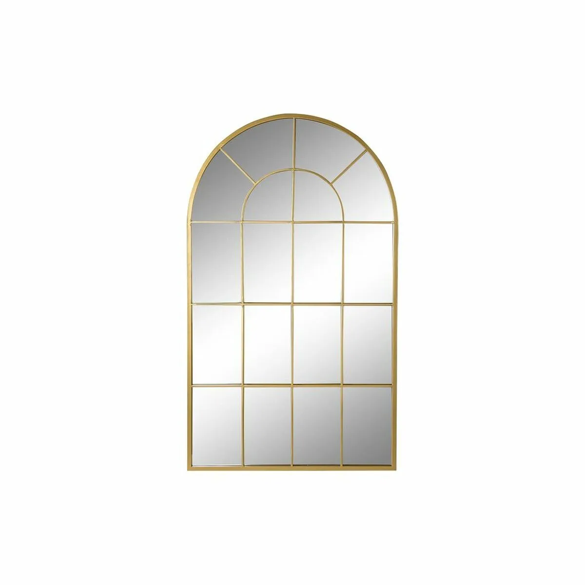 ESPEJO DE PARED DKD HOME DECOR CRISTAL DORADO VENTANAS HIERRO (70 X 2,5 X 120 CM)