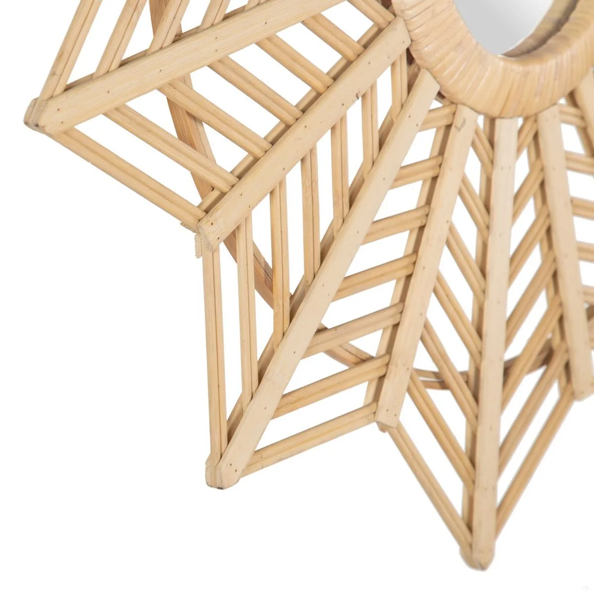 ESPEJO DE PARED NATURAL 65 X 2,5 X 65 CM