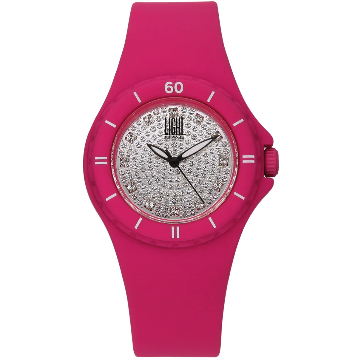 RELOJ MUJER LIGHT TIME SILICON STRASS (Ø 36 MM)