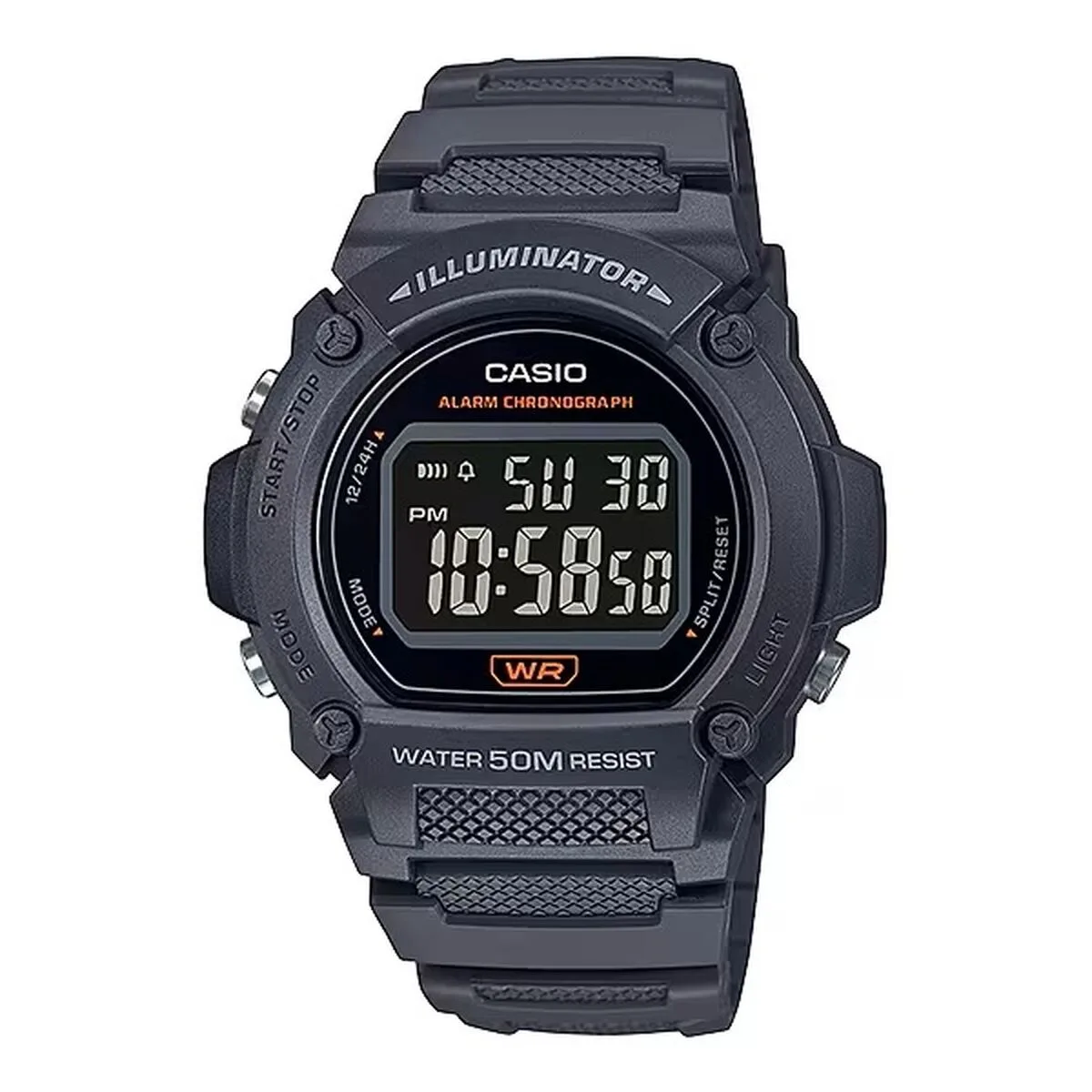 RELOJ HOMBRE CASIO SPORT- ILLUMINATOR, WR 50M, ALARM, CHRONOGRAPH